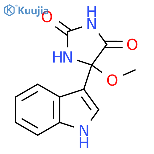 5-(1H-Indol-3-yl)-5-methoxyimidazolidine-2,4-dione structure