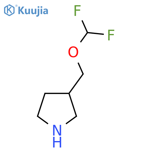 3-[(difluoromethoxy)methyl]pyrrolidine structure