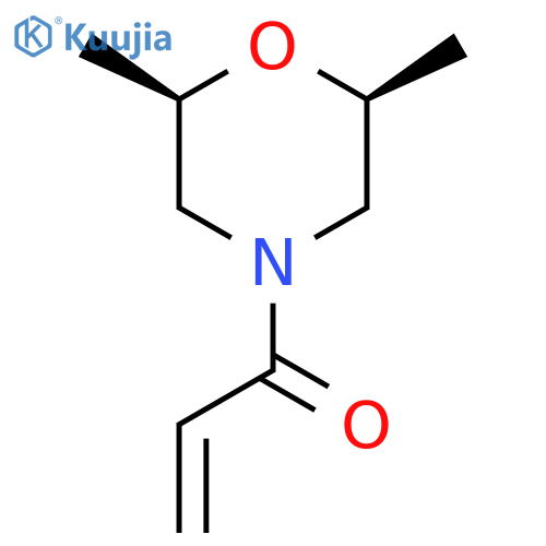 1-(2R,6S)-2,6-dimethylmorpholin-4-ylprop-2-en-1-one structure
