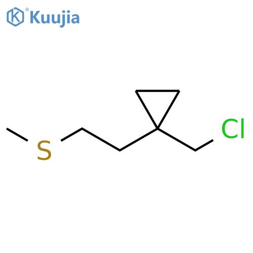 Cyclopropane, 1-(chloromethyl)-1-[2-(methylthio)ethyl]- structure