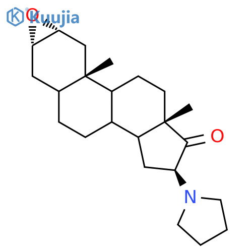 (2a,3a,5a,16b)-2,3-Epoxy-16-(1-pyrrolidinyl)androstan-17-one structure