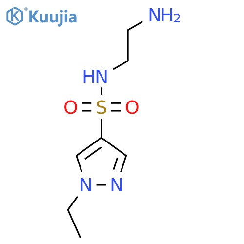 N-(2-aminoethyl)-1-ethyl-1H-pyrazole-4-sulfonamide structure