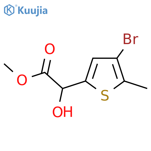 methyl 2-(4-bromo-5-methylthiophen-2-yl)-2-hydroxyacetate structure