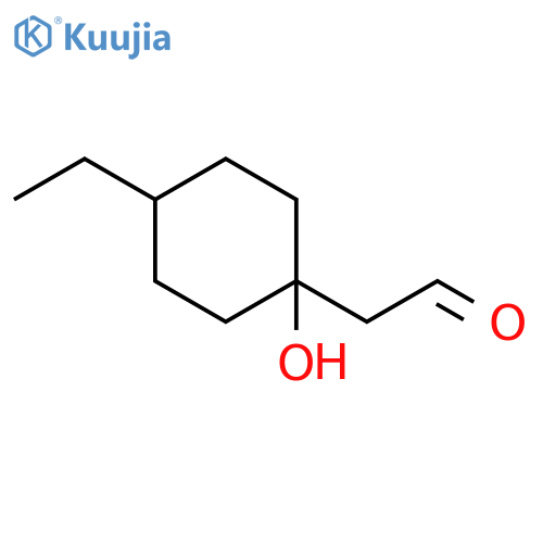 Cyclohexaneacetaldehyde, 4-ethyl-1-hydroxy- structure
