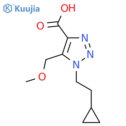 1-(2-cyclopropylethyl)-5-(methoxymethyl)-1H-1,2,3-triazole-4-carboxylic acid structure