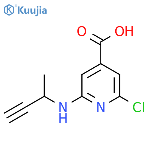 2-(but-3-yn-2-yl)amino-6-chloropyridine-4-carboxylic acid structure