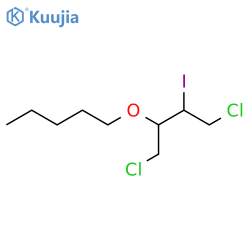 1-(1,4-dichloro-3-iodobutan-2-yl)oxypentane structure