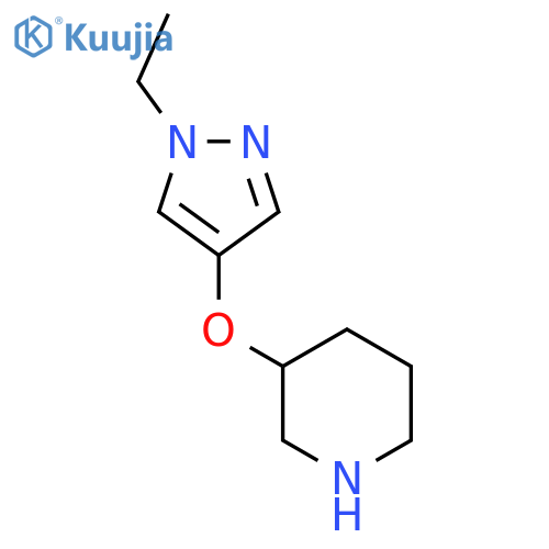 3-(1-ethyl-1H-pyrazol-4-yl)oxypiperidine structure