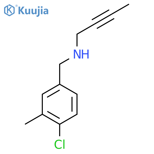 (but-2-yn-1-yl)(4-chloro-3-methylphenyl)methylamine structure