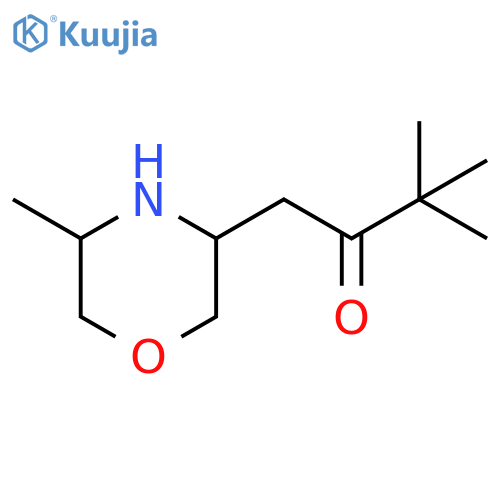 3,3-dimethyl-1-(5-methylmorpholin-3-yl)butan-2-one structure