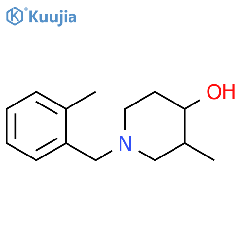 3-methyl-1-(2-methylbenzyl)piperidin-4-ol structure