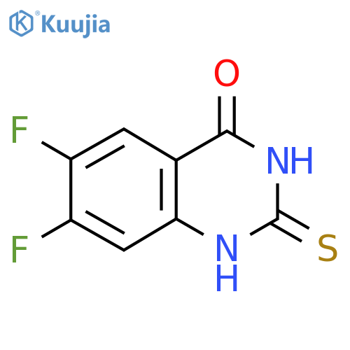 6,7-Difluoro-2-mercaptoquinazolin-4(3H)-one structure