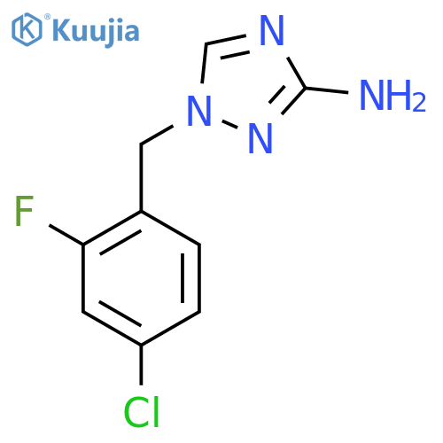 1-(4-chloro-2-fluorophenyl)methyl-1H-1,2,4-triazol-3-amine structure