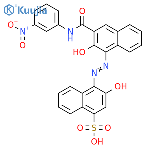 1-Naphthalenesulfonic acid, 3-hydroxy-4-[2-[2-hydroxy-3-[[(3-nitrophenyl)amino]carbonyl]-1-naphthalenyl]diazenyl]- structure