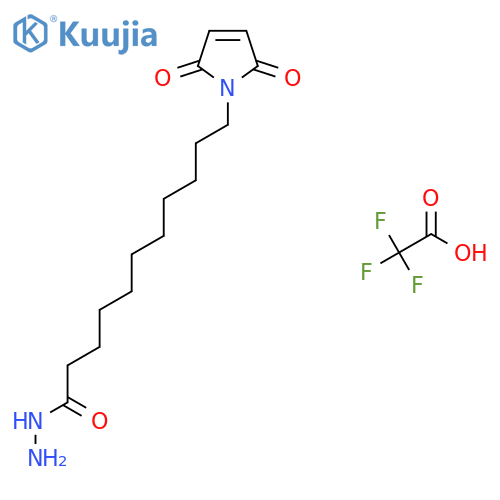 11-(2,5-Dioxopyrrol-1-yl)undecanehydrazide;2,2,2-trifluoroacetic acid structure