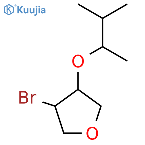 3-bromo-4-(3-methylbutan-2-yl)oxyoxolane structure