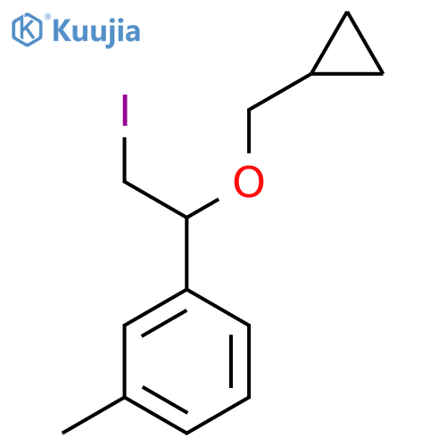 1-1-(cyclopropylmethoxy)-2-iodoethyl-3-methylbenzene structure