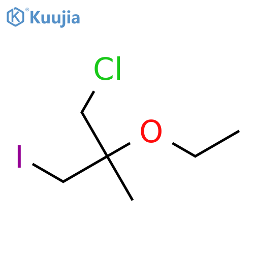 1-chloro-2-ethoxy-3-iodo-2-methylpropane structure