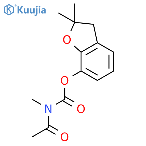 Carbamic acid,acetylmethyl-, 2,3-dihydro-2,2-dimethyl-7-benzofuranyl ester (8CI,9CI) structure