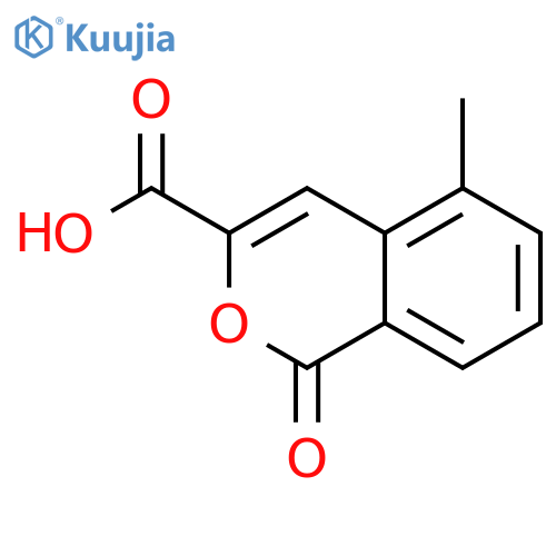 1H-2-Benzopyran-3-carboxylic acid, 5-methyl-1-oxo- structure