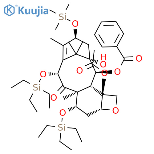 7,10-BisO-(triethylsilyl)-10-deacetyl-13-O-trimethylsilyl Baccatin III structure