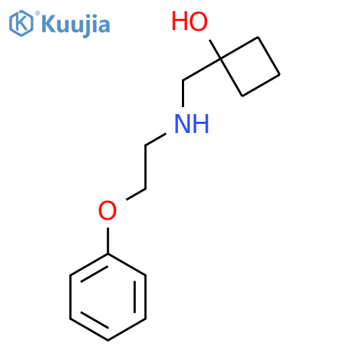1-{[(2-Phenoxyethyl)amino]methyl}cyclobutan-1-ol structure
