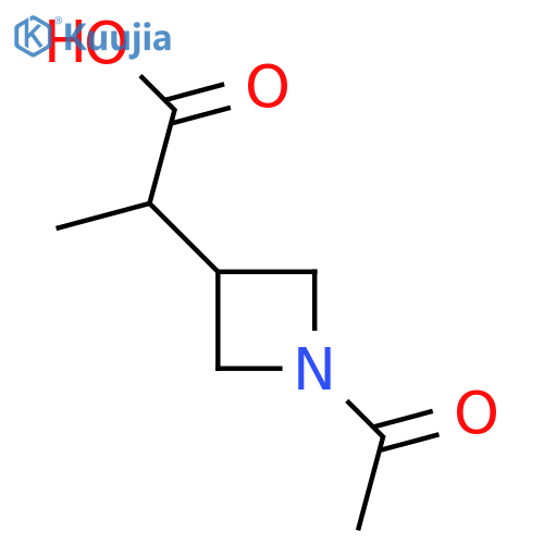 2-(1-Acetylazetidin-3-yl)propanoic acid structure
