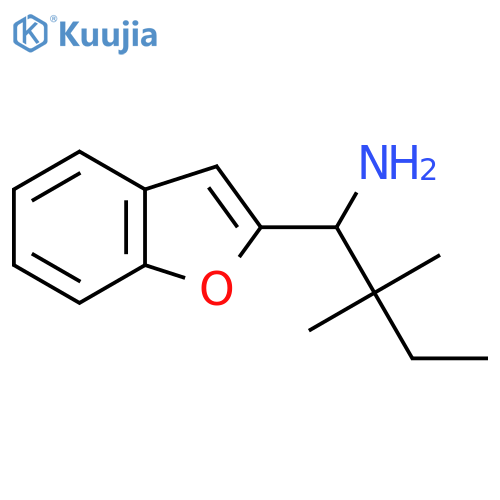 1-(1-Benzofuran-2-yl)-2,2-dimethylbutan-1-amine structure