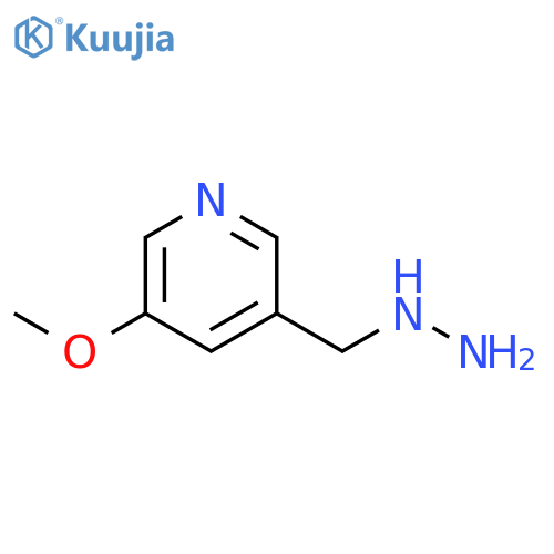 3-(hydrazinylmethyl)-5-methoxypyridine structure