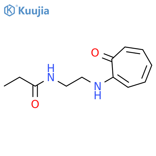Propanamide, N-[2-[(7-oxo-1,3,5-cycloheptatrien-1-yl)amino]ethyl]- structure