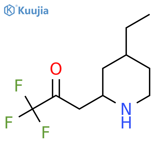 3-(4-Ethylpiperidin-2-yl)-1,1,1-trifluoropropan-2-one structure
