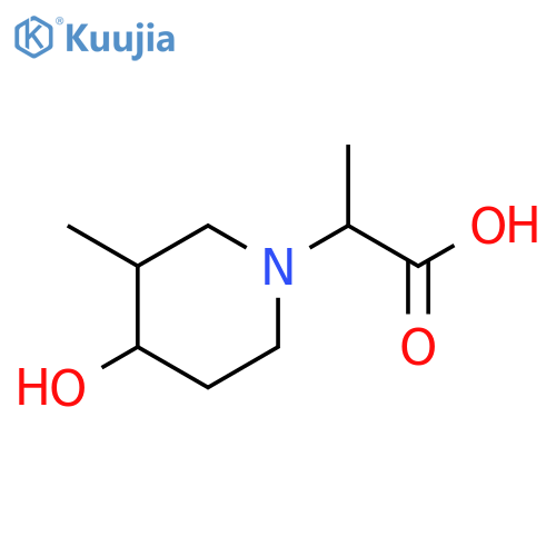 2-(4-hydroxy-3-methylpiperidin-1-yl)propanoic acid structure