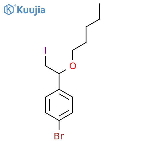 1-bromo-4-2-iodo-1-(pentyloxy)ethylbenzene structure