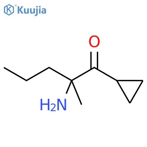 2-Amino-1-cyclopropyl-2-methylpentan-1-one structure