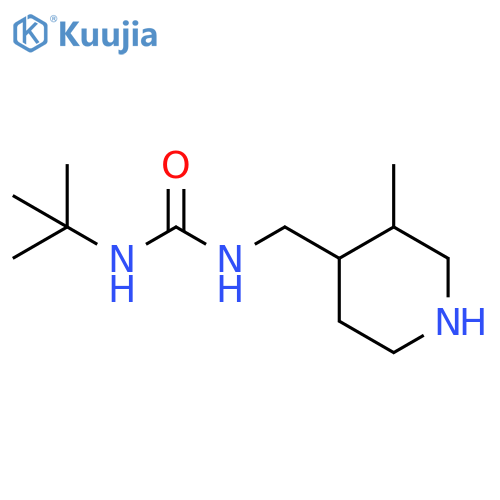 3-tert-butyl-1-(3-methylpiperidin-4-yl)methylurea structure