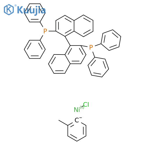 cis-[2,2′-Bis(diphenylphosphino)-1,1′-binaphthyl](2-methylphenyl)nickel(II) chloride structure