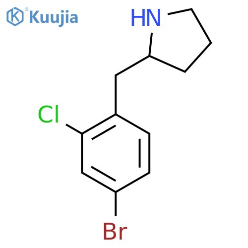 2-(4-bromo-2-chlorophenyl)methylpyrrolidine structure