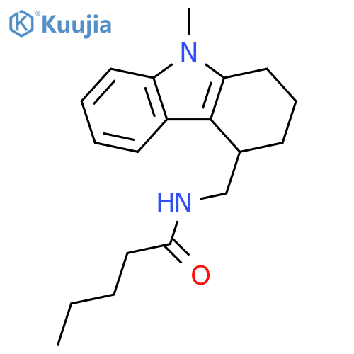 Pentanamide, N-[(2,3,4,9-tetrahydro-9-methyl-1H-carbazol-4-yl)methyl]- structure