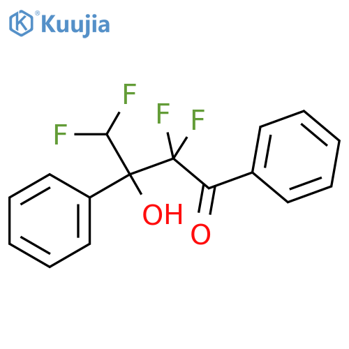 1-Butanone, 2,2,4,4-tetrafluoro-3-hydroxy-1,3-diphenyl- structure
