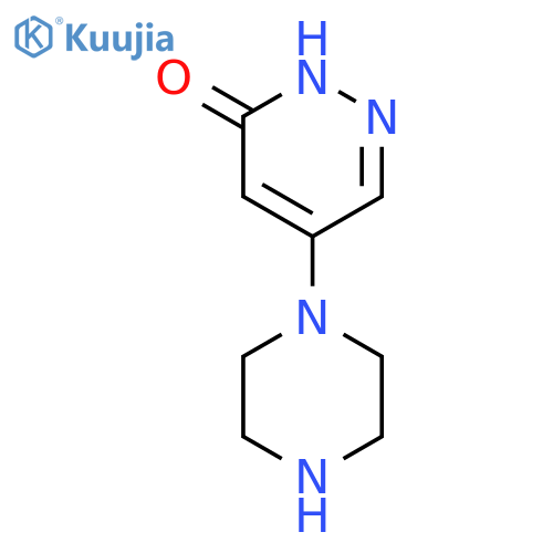 5-(piperazin-1-yl)-2,3-dihydropyridazin-3-one structure