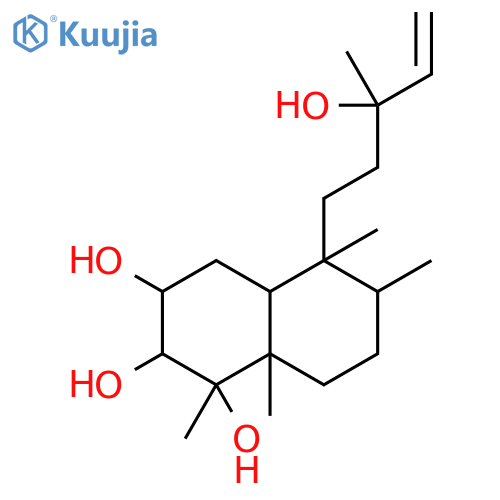 14-Clerodene-2,3,4,13-tetrol; (ent-2β,3β,4α,13ξ)-form structure