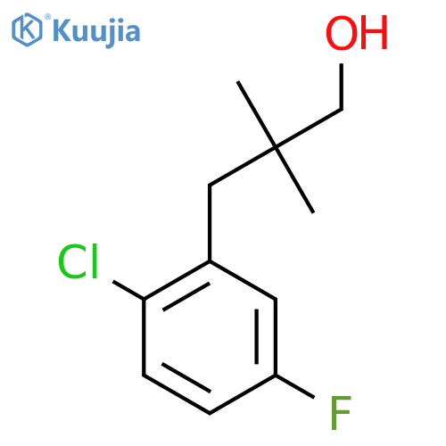 3-(2-chloro-5-fluorophenyl)-2,2-dimethylpropan-1-ol structure