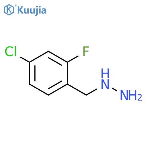 Hydrazine, [(4-chloro-2-fluorophenyl)methyl]- structure