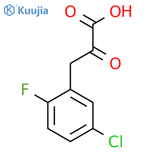 3-(5-chloro-2-fluorophenyl)-2-oxopropanoic acid structure