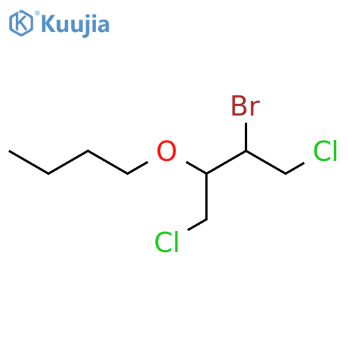 2-bromo-3-butoxy-1,4-dichlorobutane structure