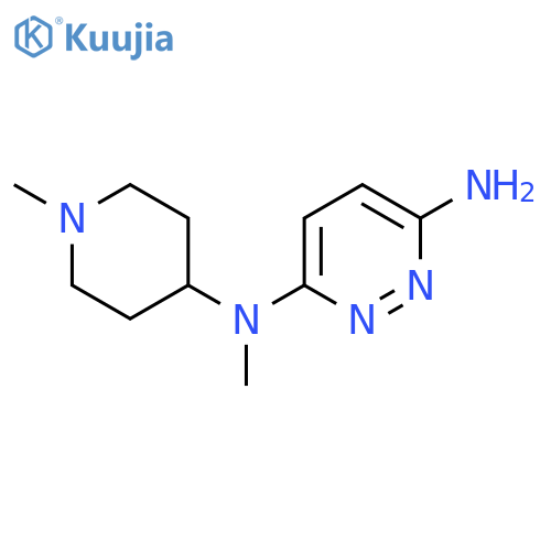 N3-Methyl-N3-(1-methylpiperidin-4-yl)pyridazine-3,6-diamine structure