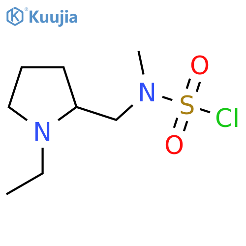 N-[(1-ethylpyrrolidin-2-yl)methyl]-N-methylsulfamoyl chloride structure