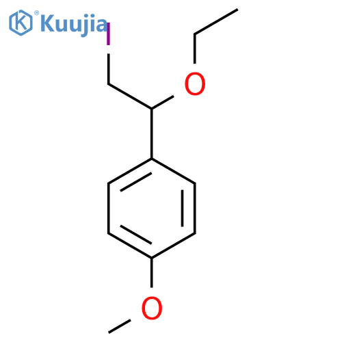1-(1-ethoxy-2-iodoethyl)-4-methoxybenzene structure