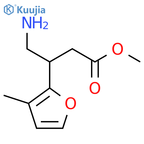 methyl 4-amino-3-(3-methylfuran-2-yl)butanoate structure