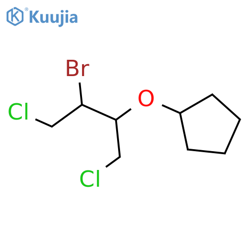 (3-bromo-1,4-dichlorobutan-2-yl)oxycyclopentane structure